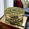 7.5 Inches Decorative Roti Papad Box Stainless Steel Small Sweet Storage Box Meenakari Container Laddu Box Spice Storage Unique Multipurpose Box Gift for Guest
